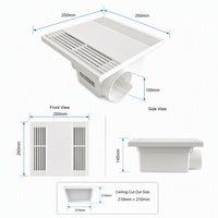 Ventilateur d'extraction de salle de bain polyvalent à montage au plafond avec lumière LED, 100 CFM, 42 dB, silencieux, moteur 35 W, 120 V, résistant à l'humidité