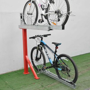 Deux niveaux porte-vélos empilable cycle vélo vertical support de stockage pour support de stationnement - Product Image 6