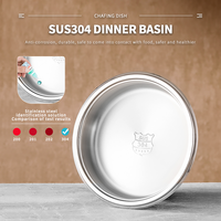 WINNERS Personnalisation des couleurs Ensemble de chauffe-plats en acier inoxydable pour hôtel Ensemble de chauffe-plats de forme ronde 30cm avec support