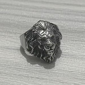 YK 정밀 로스트 왁스 투자 주조 스테인레스 스틸 사자 머리 남성용 반지 남성용 스테인레스 스틸 보석 반지 - Product Image 1