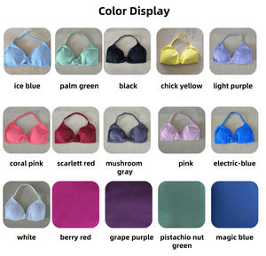 Reggiseno con spalline a compressione da <span class=keywords><strong>palestra</strong></span> <span class=keywords><strong>Top</strong></span> da <span class=keywords><strong>donna</strong></span> con supporto alto con cinturino sottile per sport accartocciati reggiseni senza cuciture - Product Image 6