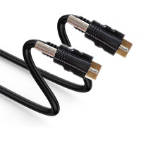 Câble audio vidéo HDMI HDTV 2.0 mâle à mâle avec vis de verrouillage connecteur de montage sur panneau câble HDMI 1m 1.5m 2m avec vis