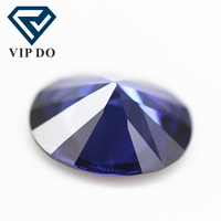 5A grade 2*3mm-10*14mm facetté ovale coupe l-tanzanite/tanzanite zircone cubique gemmes en vrac synthétique ovale coupé à la machine pierre CZ