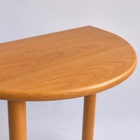 Table en bois demi-ronde Chuangjin 120 cm, bureau d'activités Montessori pour salle de classe, hauteur réglable 40-55 cm, fournisseur en gros