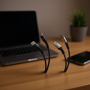 Cable de Datos con Luz LED, Carga Rápida, Micro Tipo Negro, Modelo SA 004 - Product Image 3