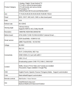 Precio de fábrica Smart Tv 50 55 <span class=keywords><strong>pulgadas</strong></span> Android Television OEM - Product Image 6