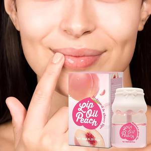 Aceite Labial Voluminizador de Melocotón 8ml, Marca Privada OEM, Hidratante, Colágeno, Brillo, Vegano - Product Image 3