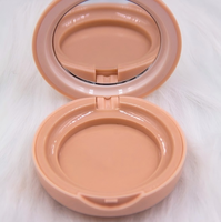 Boîtier compact rond pliable à couvercle rabattable pour blush en poudre, fard à paupières, conteneur vide, correcteur, crème, emballage de maquillage
