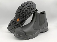 Chaussures de travail pour hommes en cuir noir de qualité, antidérapantes, anti-écrasement, à embout d'acier, personnalisables, style décontracté, fabrication originale
