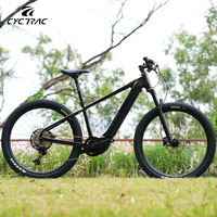 Vélo électrique à pneus larges 12 vitesses 48V 15Ah avec batterie lithium intégrée 500W, capteur de couple, vélo de montagne électrique