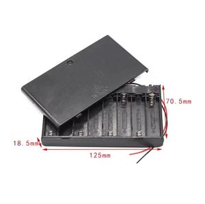 กล่องใส่ถ่าน AA พร้อมฝาปิดและสวิตช์ หมายเลข กล่องใส่แบตเตอรี่ 5 ช่อง 1/2/3/4/6/8S ขายส่ง กล่องใส่แบตเตอรี่ 2*AA/3*AA แพ็ค 10 ชิ้น - Product Image 5