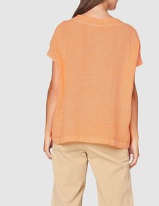 <span class=keywords><strong>Chemise</strong></span> en chanvre biologique à manches courtes pour femmes, col en V, <span class=keywords><strong>tunique</strong></span> décontractée, été, 100% - Product Image 6