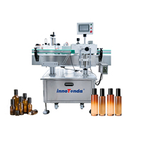 Machine d'étiquetage automatique à grande vitesse pour bouteilles rondes linéaires, autocollantes