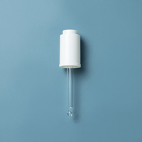 Bouchon de sécurité enfant EU-Beauty 18/410 à pression manuelle, compte-gouttes en plastique avec tête en silicone blanc, pipette en plastique