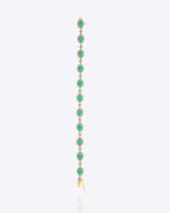 Bracelet Émeraude Murmure, Bracelet Élégant de Luxe en Pierre Verte, Bijou de Créateur Tendance, Bracelet Charme Émeraude Stylé, Qualité Supérieure - Product Image 1