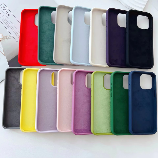 Wholesale Microfiber TPU Silicone Anti-Fall Phone Case Cover for iPhone 11 12 13 14 15 16 Pro Max 7 8 Plus X XS Max XR