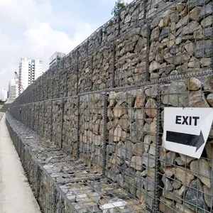 Nhà sản xuất mạ kẽm gabion tường hàng rào vườn gabion giỏ 4x1x1