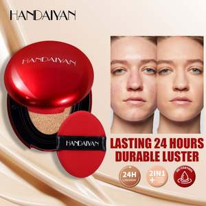 <span class=keywords><strong>Fond</strong></span> <span class=keywords><strong>de</strong></span> <span class=keywords><strong>teint</strong></span> liquide 5 couleurs texture légère hydratant doux houppette coussin rouge avec maquillage pour le visage miroir - Product Image 4