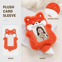 Porte-cartes en peluche chiot hamburger Huang Zihongfan, mini-accessoire unisexe de 3 pouces pour fans d'idoles, fabriqué en Chine