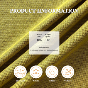 Tessuto a Bolle 71% Cotone Organico 29% Carbone di Bambù, Morbido e Traspirante, per Bluse/Vestiti/Camicie, Ottimo Prezzo, Disponibile, Personalizzabile, Vendita all'Ingrosso - Product Image 2