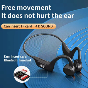 หูฟังแบบส่งเสียงผ่านกระดูก Vg06 รองรับการ์ด TF พร้อมหน้าจอดิจิตอล หูฟังแบบแฮนด์ฟรีสำหรับการโ<span class=keywords><strong>ท</strong></span>ร หูฟังแบบเปิดสำหรับเล่นกีฬา - Product Image 3