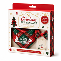 Boîte pliante en carton blanc SBS 18pt pour emballage de bandanas pour animaux de compagnie de Noël, vente en gros, directement de l'usine, approvisionnement en vrac, qualité supérieure
