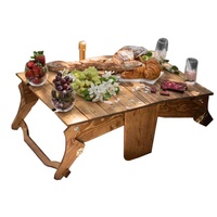Table pliante personnalisée 2 en 1, petit panier de camping, table de pique-nique pratique, bureau de pique-nique, panier de pique-nique
