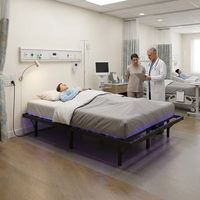 Meilleure Vente Lit Suspendu Sans Tête de Lit Cadre en Fer Cadre en Acier Chambre Parentale Hôtel Lit Double Tatami Mat Cadre en Acier RGB