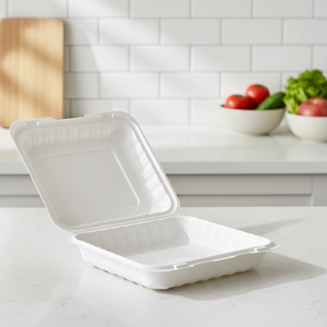 Contenedores de Alimentos Tipo Concha <span class=keywords><strong>para</strong></span> Llevar, Aptos <span class=keywords><strong>para</strong></span> Microondas, Precio de Fábrica, Cajas de Almacenamiento Desechables de 9x9 Pulgadas, Flexibles - Product Image 1