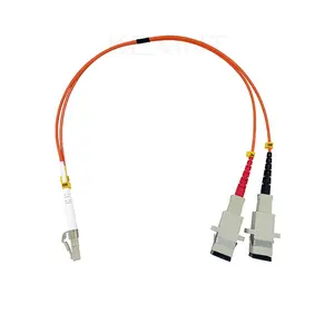 KEXINT 1ft LC (公) 至SC (母) 多模50/125 2.0毫米双工光纤跳线电缆