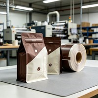Sacs d'emballage personnalisés pour torréfacteurs de café – Sachets à fond plat avec fermeture éclair et valve unidirectionnelle