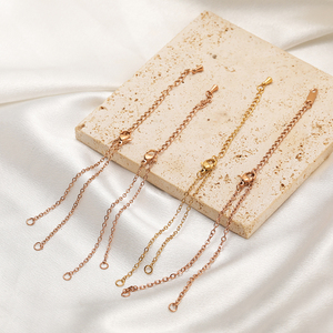 Chaîne d'extension <span class=keywords><strong>en</strong></span> métal de haute qualité avec anneau à ressort, idéale pour ajuster la longueur des colliers et réparer les bijoux - Product Image 1