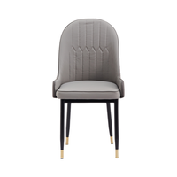 Chaises de salle à manger en cuir rembourrées de style nordique moderne pour la maison, le bureau, l'hôtel, la salle à manger, le salon, meubles