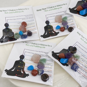 Chakra Énergie Carte Yoga Pierre Cristal Yoga Pierre Coloré Mini Ornement Naturel Feng Shui Pierre Perles - Product Image 2