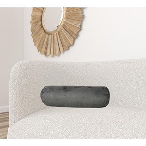 HMS 8 \ "X 20 \" cuscino in Microsuede grigio con cerniera tinta unita 200TC tessuto in poliestere per il supporto del collo - Product Image 2