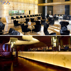 Comptoir en pierre translucide, design luxueux en onyx, pour hôtel, restaurant, club et bar <span class=keywords><strong>lounge</strong></span> - Product Image 4