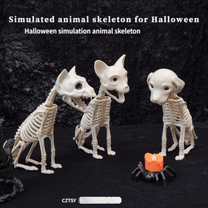 Décorations d'Halloween transfrontalières en plastique, squelette de chien simulé, effrayantes, pour usage intérieur/extérieur, ornement pour bar et maison hantée - Product Image 2