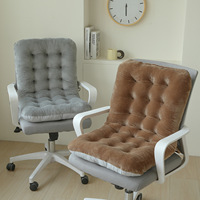 Coussin en polaire épais et chaud. Chaise de bureau avec coussin intégré pour siège et dossier. Antidérapant et durable