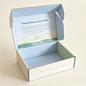 Eco-Friendly Self-Locking Kraft Corrugated Custom Cosmetic Mailer <b>Boxes</b> Matt/Glossy Lamination for Skincare Beauty Brands - Product Image 2