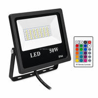 Projecteurs LED RGB blancs à télécommande pour extérieur, IP66, changement de couleur pour jardin, fête, Noël, éclairage multicolore