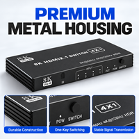 Commutateur HDMI 2.1 8K 3 ports 4 ports 5 ports, commutateur HDMI 3x1 4x1 5x1 4K 120Hz HDR avec télécommande IR pour TV Moniteur PC