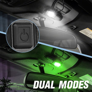 Lumière d'ambiance LED <span class=keywords><strong>de</strong></span> lecture <span class=keywords><strong>de</strong></span> carte pour intérieur <span class=keywords><strong>de</strong></span> voiture 12V, avec lentille fumée blanche et verte, pour UTV, VR, SUV, camions - Product Image 5