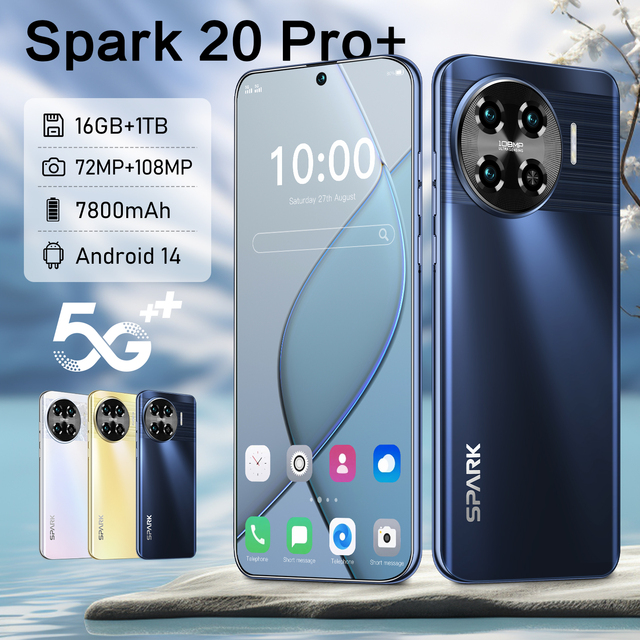 Factory Price Spark 20 Pro 7.0inch 16gb 1tb Android Mobile Phone Cheap LTE New Play HD Screen Resolution Spanish Operating