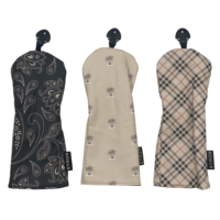 Vente en gros, personnalisez votre motif et votre logo, GREENIVY GA-HC-2, accessoires de golf en cuir PU, housse de tête de club de golf