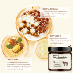 Baume de suif de marque privée hydratant pour les soins de la peau baume de suif de boeuf fouetté biologique au miel de Manuka crème hydratante - Product Image 4