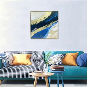 Abstract Zwevend Frame Blauwe Lucht Verfraaid Muurkunst Met Dikke