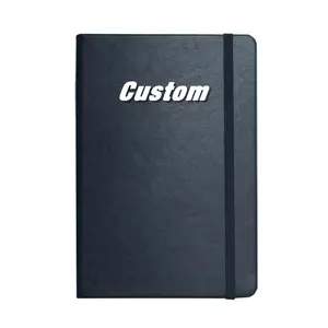 Benutzer definiertes Logo Business Universal A5 Hardcover Leder Reise journal Notizbuch mit Gummiband