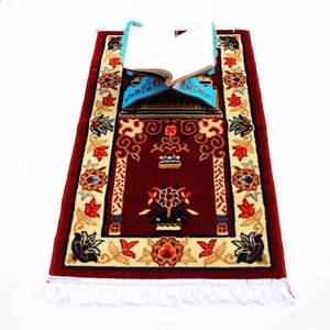 Alfombra de Oración Islámica Ligera y Portátil, Tejida en Jacquard con Diseño Floral Vintage, de Poliéster, para Uso Doméstico, Éxito de Ventas - Product Image 1