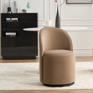 <span class=keywords><strong>Set</strong></span> di 2 Sedie Girevoli Moderne in Velluto con Gambe in Metallo - Comode Sedie da Pranzo per Arredamento Casa - Product Image 3