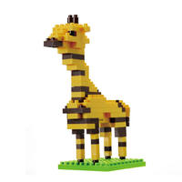 Serie de Modelos de Animales, Bloques de Construcción de Micropartículas: León/Tigre/Pinguino/Panda (Juguete de Ladrillos de Plástico ABS para Ensamblar)
